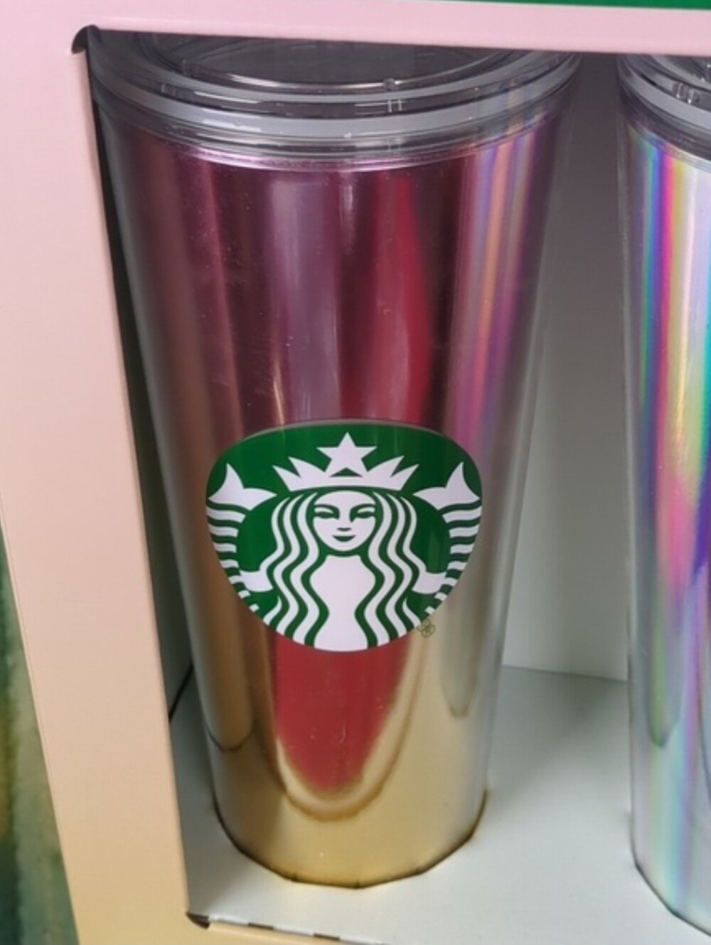Starbucks 24 oz Tumbler Set & 6 Iced Coffee K-Cup Pods In Pink Tones - Picture 4 of 7
